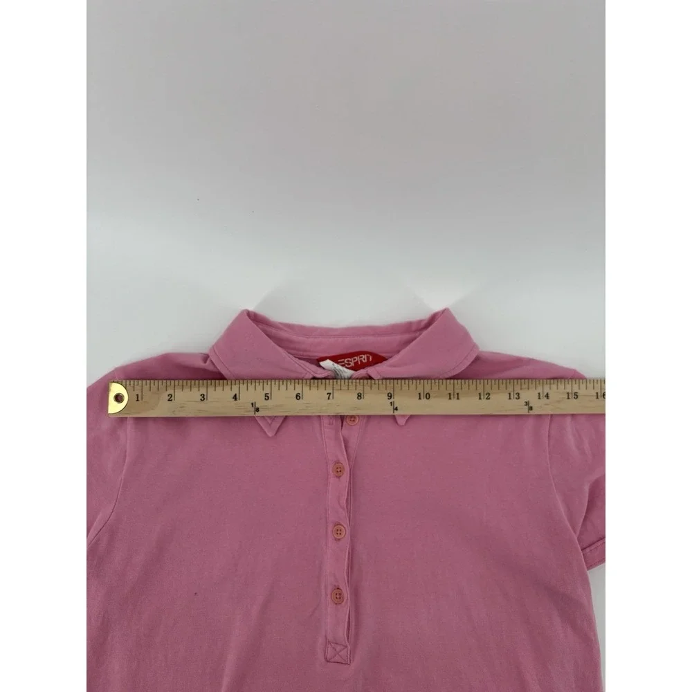 Vintage Esprit Polo Sz L Y2K Preppy Barbiecore Momcore Feminine - Picture 5 of 8